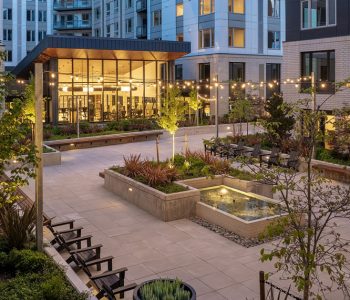 commercial granite fabrication Broadstone-Vega-redmond-patio-dusk